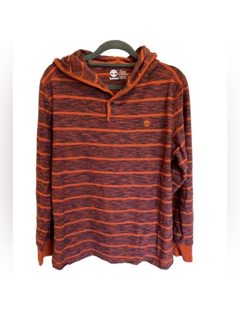 Timberland Men’s Hoodie Size Medium Herring River midweight Jersey Orange Blue